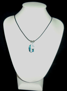 "G"  Letter "G" necklace made from Abalone Paua shell .