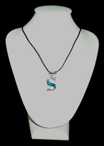 "S"  Letter "S" necklace made from Abalone Paua shell .