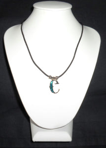 "C"  Letter "C" necklace made from Abalone Paua shell .