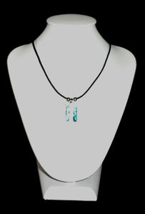 "H"  Letter "H" necklace made from Abalone Paua shell .