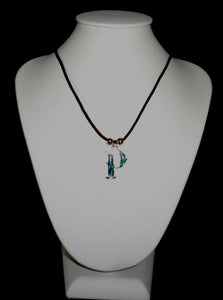 "P"  Letter "P" necklace made from Abalone Paua shell .