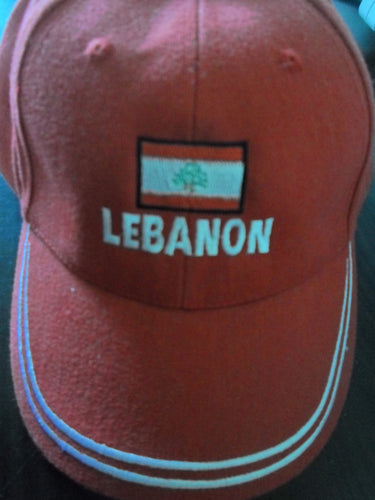 Lebanon Red Cap with Velcro to adjust from the back
