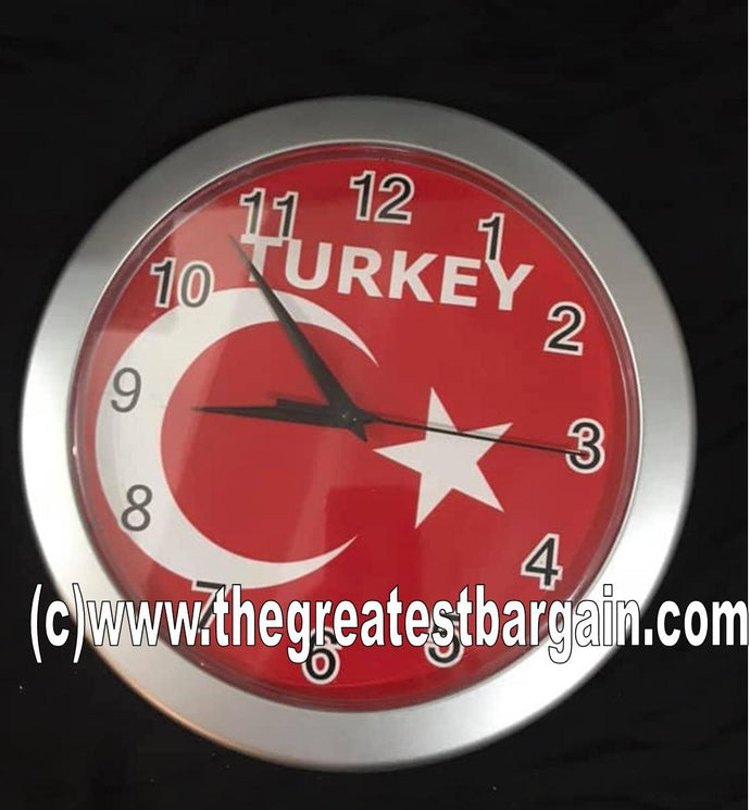 Turkey Turkish National Flag Wall Clock