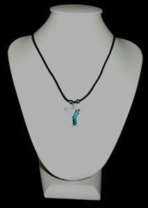 "Y"  Letter "Y" necklace made from Abalone Paua shell .