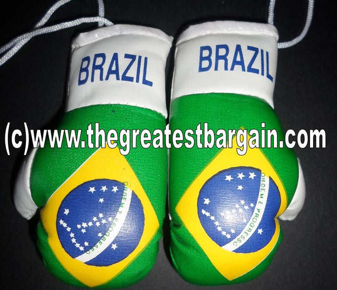 Brazil Flag Mini Boxing Gloves