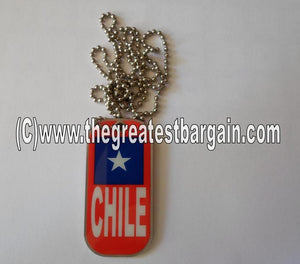 Chile ID/Dog Tag double sided with chain Necklace