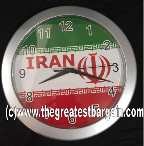 Iran Flag Wall Clock Iranian Persian Iran clock
