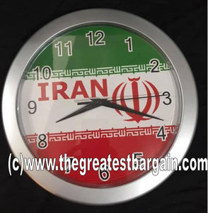 Iran Flag Wall Clock Iranian Persian Iran clock