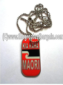 New Zealand Maori ID/Dog Tag double sided with chain Necklace