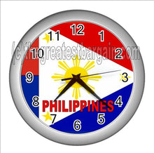 Load image into Gallery viewer, Philippines Wall Clock-Red