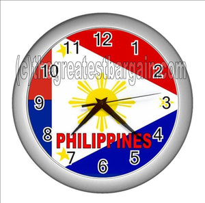 Philippines Wall Clock-Red