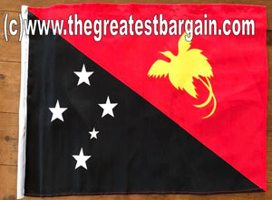 PNG Papua New Guinea National Flag - 45cm across x 30 cm wide. NO STICK