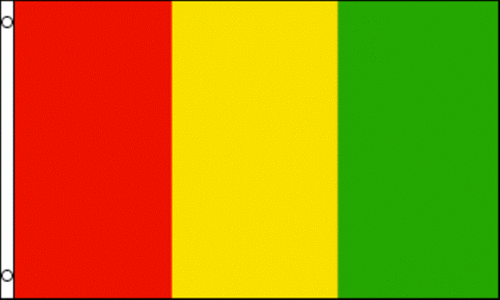 Reggae Flag/ Guinea Flag Handwaver size. 30 cm x 45 cm without stick.
