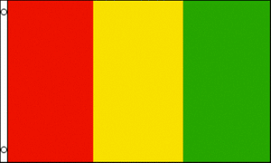 Reggae Flag/ Guinea Flag Handwaver size. 30 cm x 45 cm without stick.