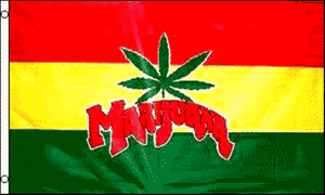 Reggae Rasta Flag/Marijuana Rasta Flag- Large 150 cm x 90 cm