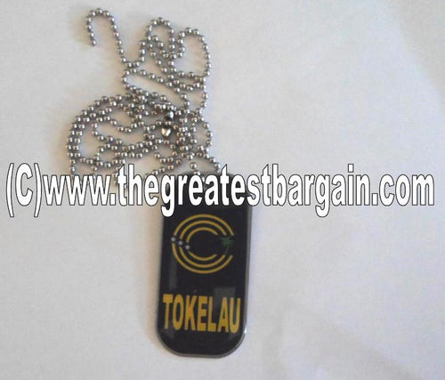 Tokelau ID/Dog Tag double sided with chain Necklace